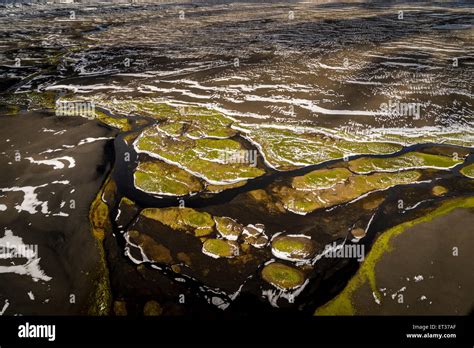Aerial View In The Fall Thjorsa River Iceland Stock Photo Alamy
