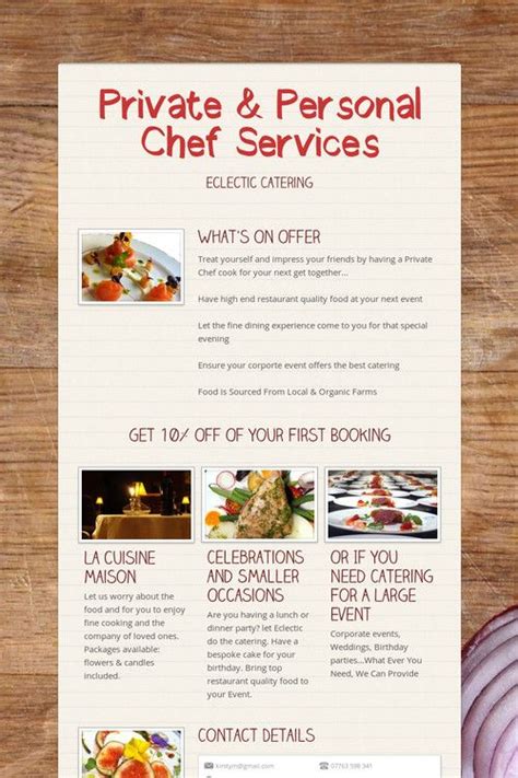 Private And Personal Chef Services Personal Chef Service Personal Chef