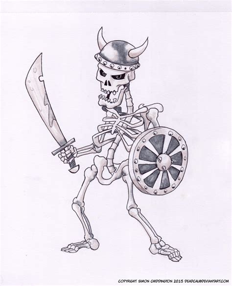 Skeleton Warrior Inktober By Deadcal On Deviantart