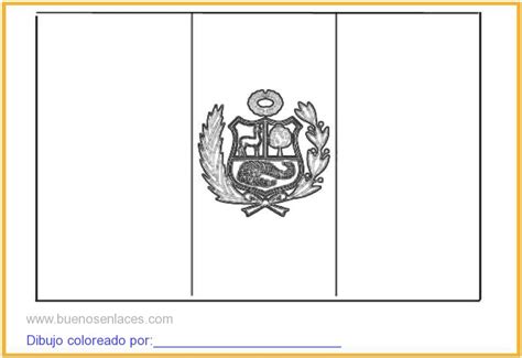 Se trata de una bandera rectangular formado por tres bandas verticales de igual ancho, de. dibujo de bandera del Perú para colorear e imprimir.