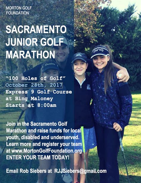 Play 100 Holes Of Golf During The Sacramento Junior Golf Marathon At