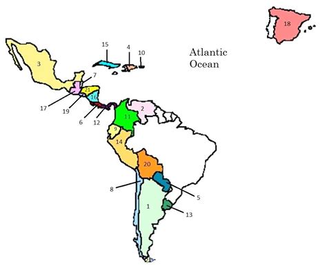 South America Countries Outline Map ... | Spanish speaking ...