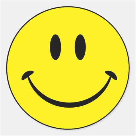 Smiley Happiness Face Classic Round Sticker