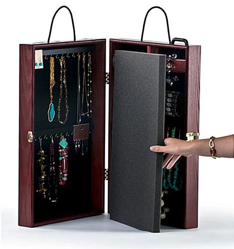 Portable Jewelry Display Case Velvet Interior