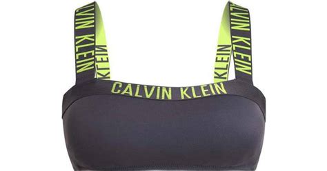 Calvin Klein Intense Power Bandeau Bikini Top Hot Coral Se Priser 1
