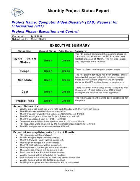 Ohs Monthly Report Template Best Template Ideas