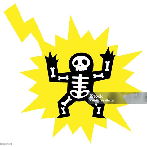 Cartoon Person Struck By Lightning Stock Illustration Download Image