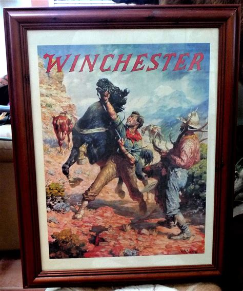 Vintage Framed Winchester Print Classified Ads