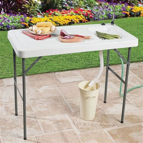 Outdoor Prep Table With Sink