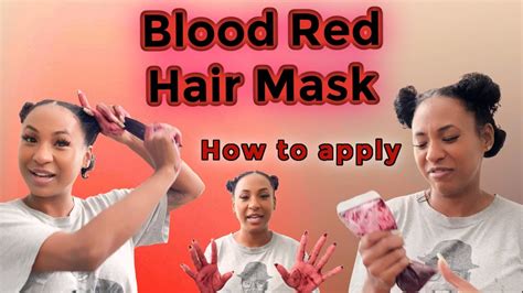 Try This Blood Red Hair Mask This Is How I Apply It Youtube