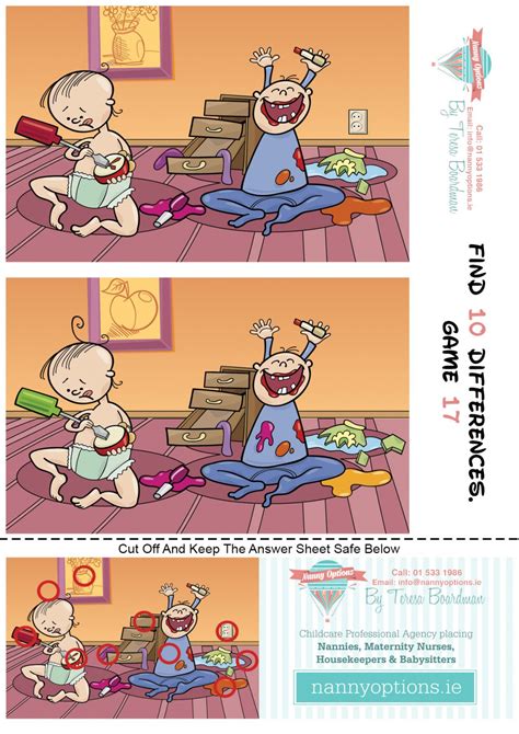 Games For Kids Find 10 Differences Game 17 Nanny