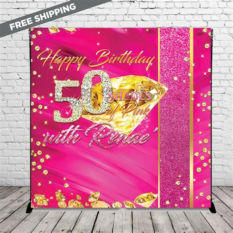 50th Birthday Backdrop 50th Step And Repeat 50th Birthday Banner