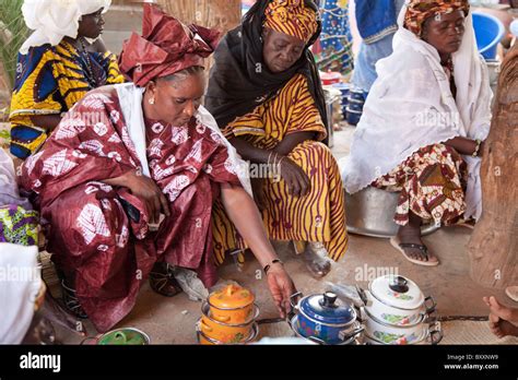 Women Attend A Fulani Bantule In The Town Of Djibo In Northern