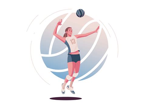 Free Volleyball Vector Illustration Ai
