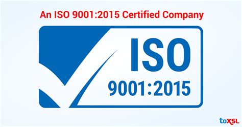 We Have Been Awarded Iso 90012015 Certification
