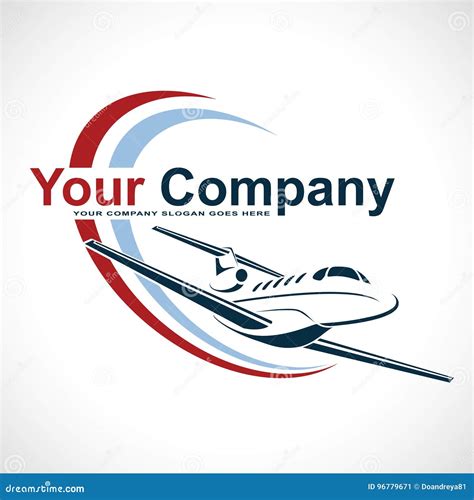 Plane Logo Design Creative Vector Icon With Plane And Ellipse Shape
