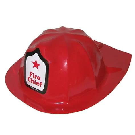 12 Pack Plastic Fireman Firefighter Hats For Children Party Favors