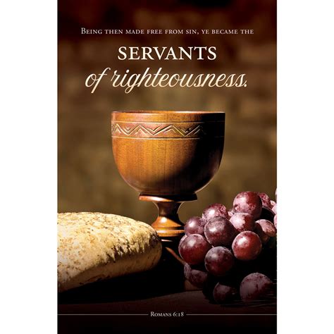 Church Bulletin 11 Communion Servants Of Righteousness Rom 6