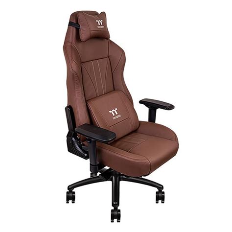 Thermaltake X Comfort Leather Gaming Chair Brown Mwave