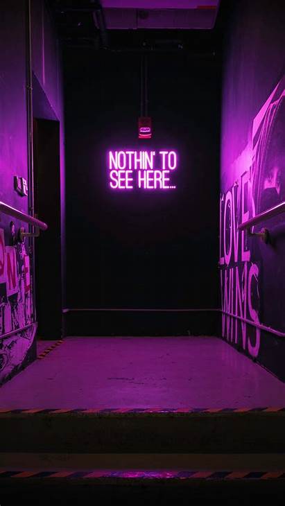 Neon Purple Background Inscription Wall Iphone Backlight