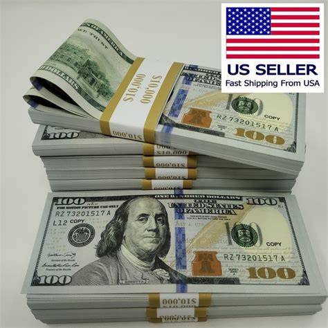 We offer only the best fake money for sale. 100,000 FULL PRINT Realistic Prop Money New Fake Dollar Bills REAL CASH Replica - Replicas ...