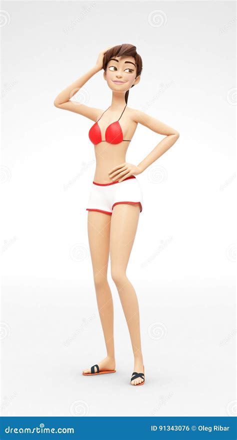 flirting smiling dreamy and self assured jenny 3d cartoon female character model fixes