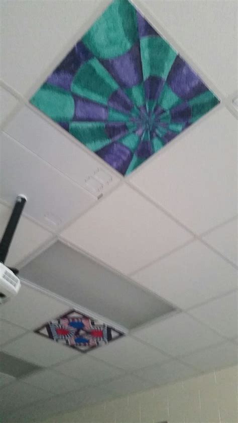 Ceiling Tile Painted In Art Classroomm Ceiling Tiles Art Ceiling