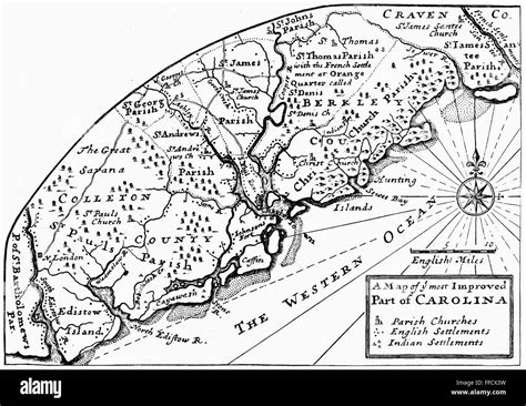 Map Carolina 1729 Nmap Of The Colony Of Carolina 1729 From Molls