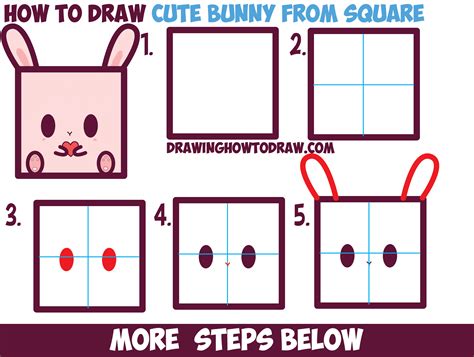 How To Draw Cute Kawaii Cartoon Baby Bunny Rabbit From