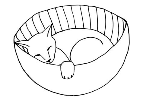 Dibujo para colorear de un osito representativo del día del escuincle. Dibujo para colorear gato durmiendo - Dibujos Para ...