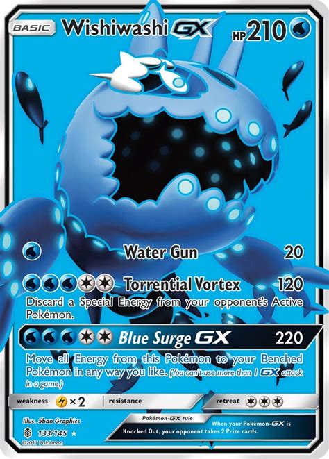 Wishiwashi Gx Full Art Sm Guardians Rising Pokemon