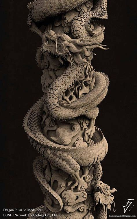 Pixologic Zbrush User Gallery Dragon Sculpture Japanese Dragon