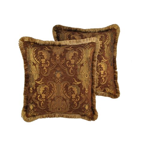 Sherry Kline China Art Brown 20 Inch Decorative Throw Pillows Set Of 2 Overstock Shopping
