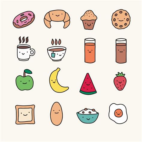 صور طعام فطور الصباح Cute Food Drawings Cute Kawaii Drawings Cute Doodles