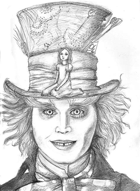 Mad Hatter Alice In Wonderland Drawings Easy Img Titmouse