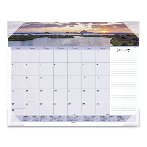 At A Glance Images Of The Sea Monthly Desk Pad Calendar 22 X 17