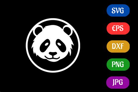 Panda Black Svg Vector Silhouette 2d Graphic By Creative Oasis