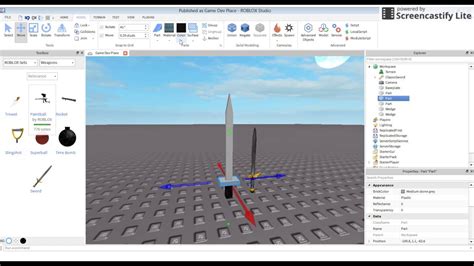 How To Make A Custom Sword Roblox Building Tutorials Youtube