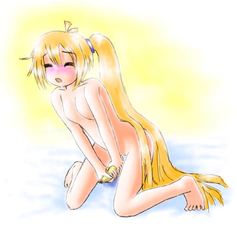 Rule 34 Akita Neru Banana Blonde Hair Blush Female Long Hair