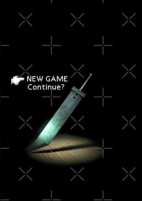 Ff7 Menu New Game By Redxiv Redbubble
