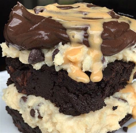 Healthy High Protein Fudge Brownies Filled With Cookie Dough Healthy Fudge Healthy Brownies