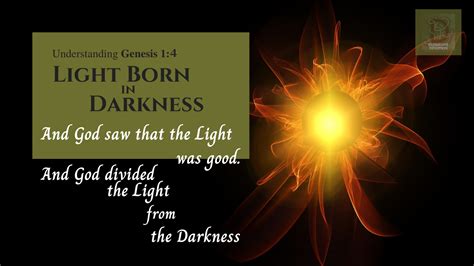 Light Born In Darkness Genesis Chapter 1 Verse 4