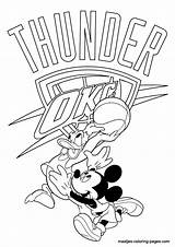 Coloring Thunder Oklahoma Nba 842px 31kb Mickey Mouse sketch template