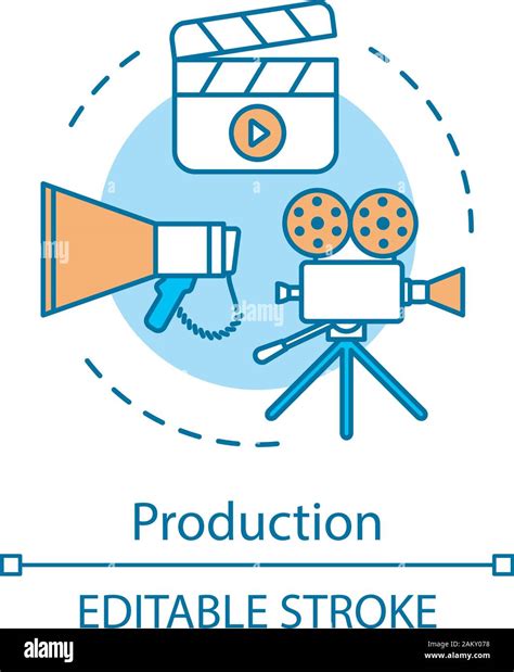 Video Production Concept Icon Film Making Idea Thin Line Illustration