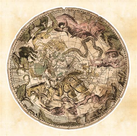 Illustrated Map Of The Constellations Celestial Map Celestial Atlas