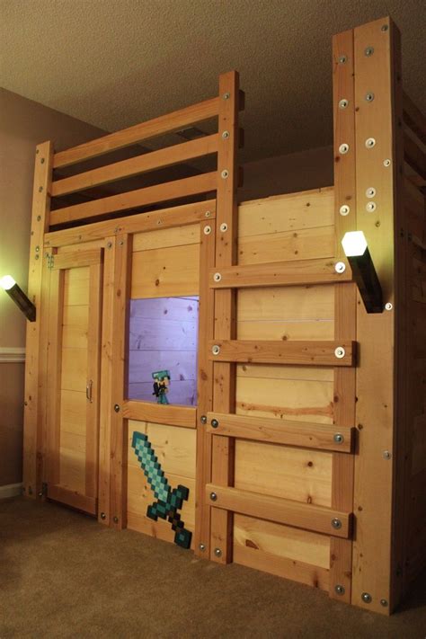 Bring in pillows and stuffed toys to make the floor comfy enough for lounging. Minecraft Themed Bed Fort http://www.PalmettoBunkBeds.com ...