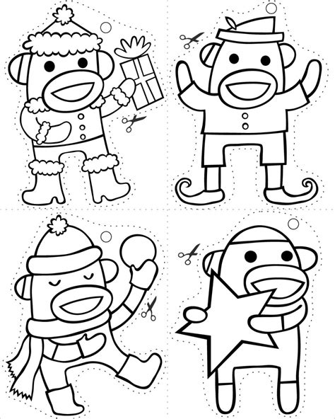 View Sock Monkey Coloring Pages Background Coloring Pages