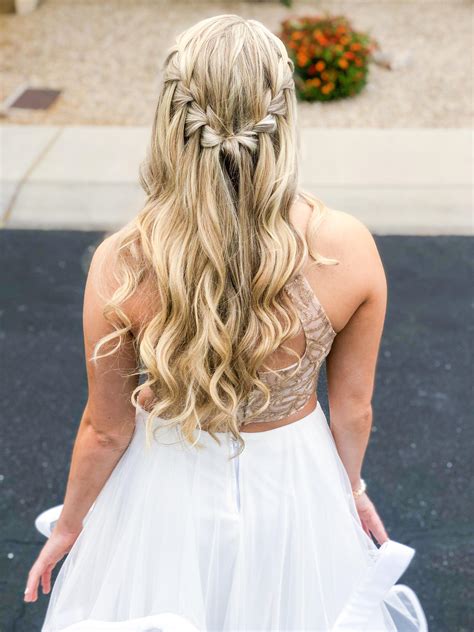 Waterfall Braid With Curls For Prom Rhair