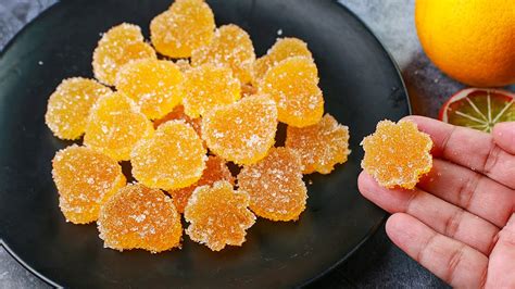 Orange Gummy Candy Orange Jujubes Recipe Jello Candy Recipe Yummy