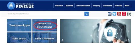 Income Tax Refund Status Usa Kentucky Department Of